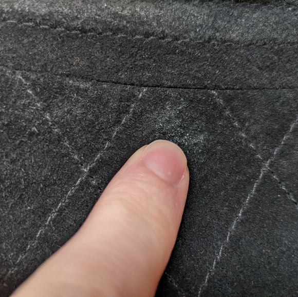 Peter Nygard Ladies Black Suede Leather Coat, Size L - Picture 10 of 10